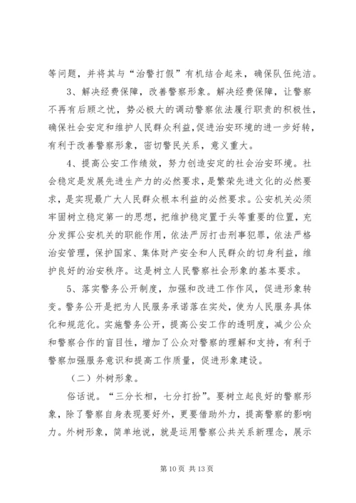 关于警察形象建设的思考——内强素质外树形象 (9).docx