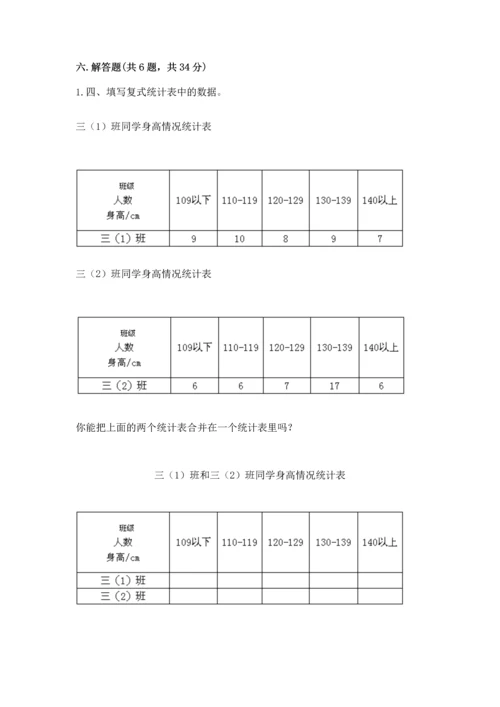 人教版三年级下册数学期中测试卷精品（考点梳理）.docx