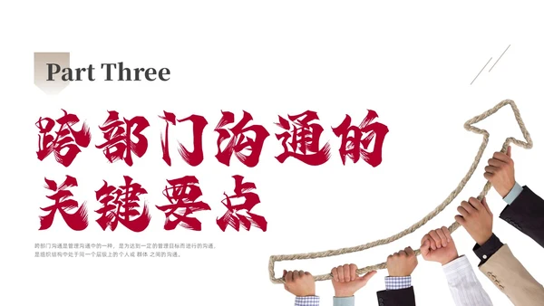 红色商务励志跨部门沟通企业培训PPT课件沟通技巧