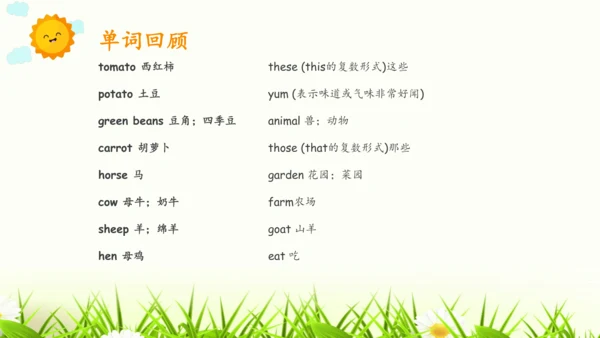 Unit 4 At the farm知识回顾汇总课件(共26张PPT)