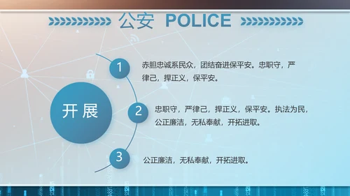 绿色科技感公安警察信息化建设PPT