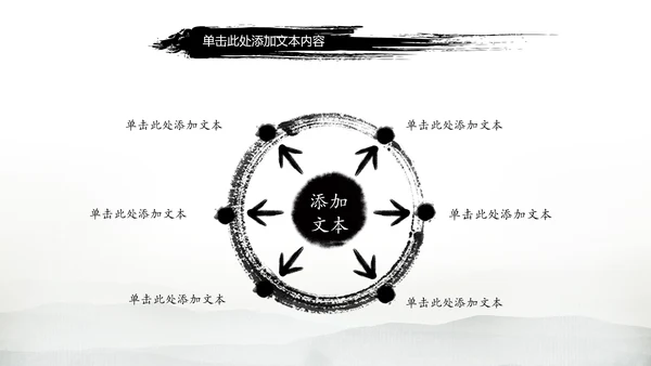 古典画轴画卷中国风水墨动态PPT模板