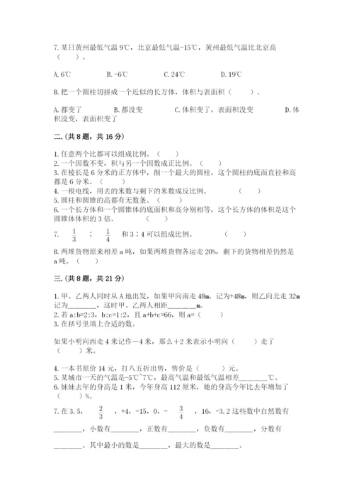 小学数学六年级下册竞赛试题及完整答案【名师系列】.docx