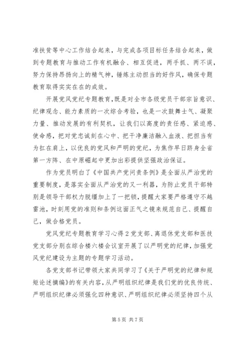 党风党纪专题教育学习心得.docx