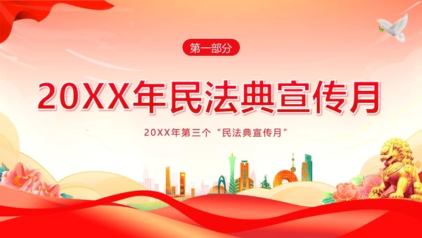民法典宣传月民法典法律知识宣讲PPT课件