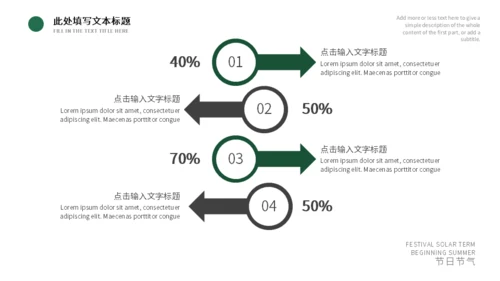 森系绿叶之立夏通用PPT模板