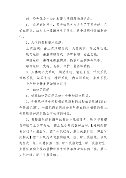 初一生物知识点总结归纳（最新）.docx