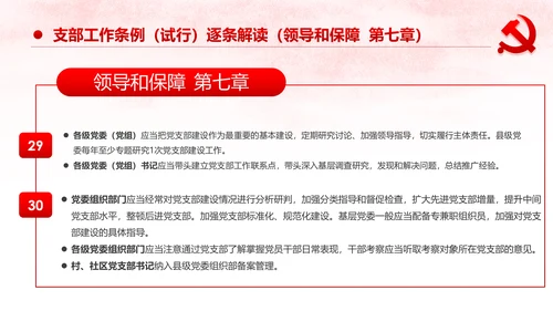 中国共产党支部工作条例党课PPT模板