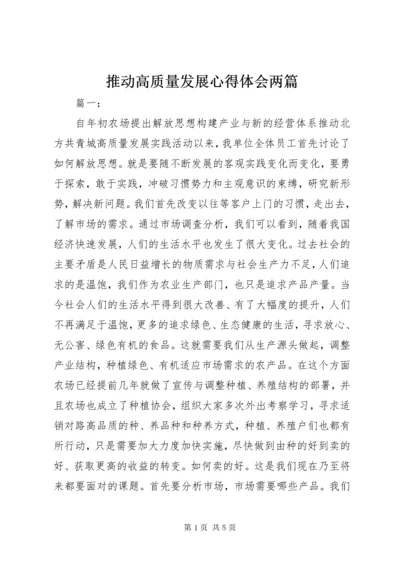 推动高质量发展心得体会两篇.docx