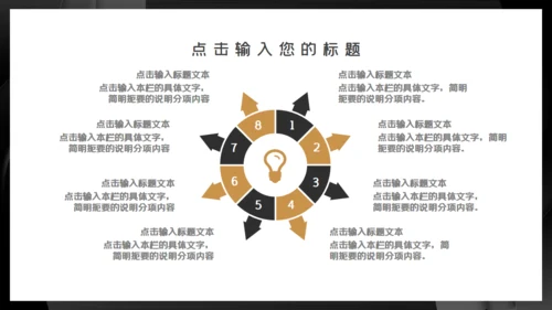 黑金色时尚大气年中总结通用PPT模板
