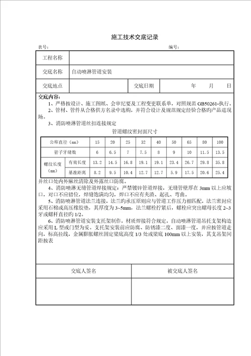 消防关键工程综合施工重点技术交底新版