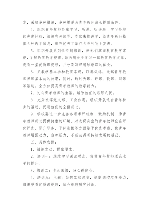 青年教师培养计划.docx