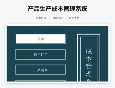 产品生产成本管理系统