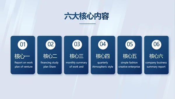蓝色公司简介企业宣传工作总结PPT