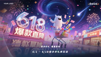 紫色商务风618宣传策划ppt模板