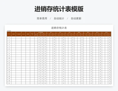 进销存统计表模版