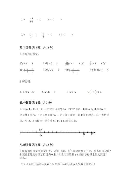 六年级下册数学期末测试卷（考点提分）.docx