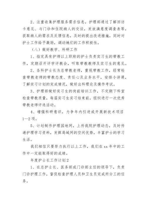 年度护士长工作计划.docx