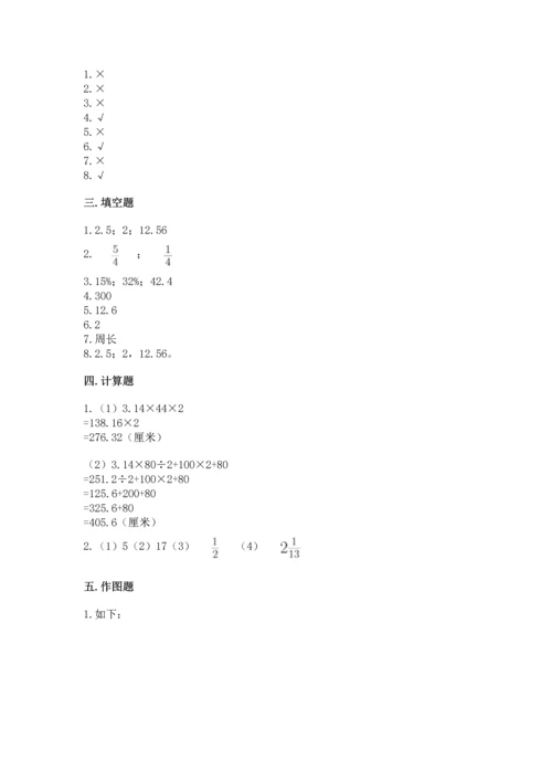 小学六年级上册数学期末测试卷带答案（研优卷）.docx