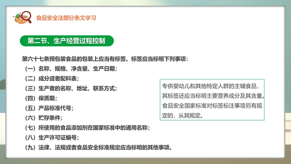 教学解读食品安全法餐桌食物PPT模板