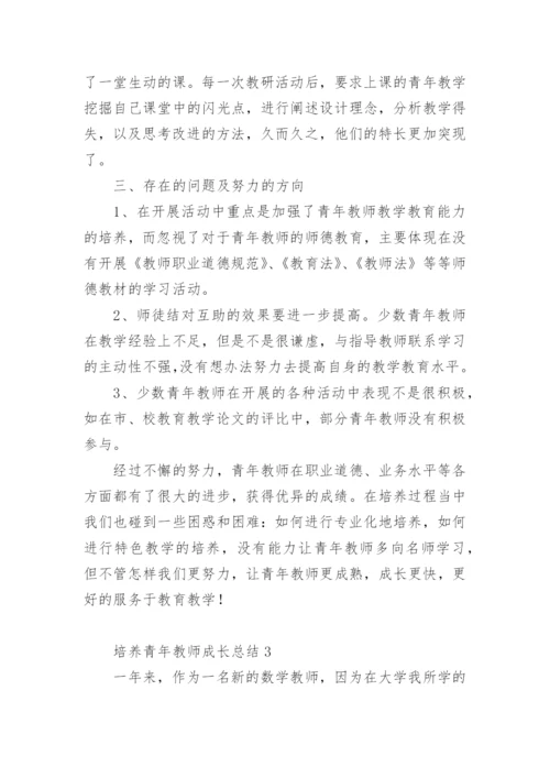 培养青年教师成长总结.docx