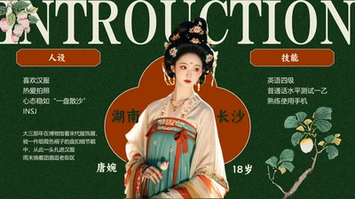 中式复古大学生简历