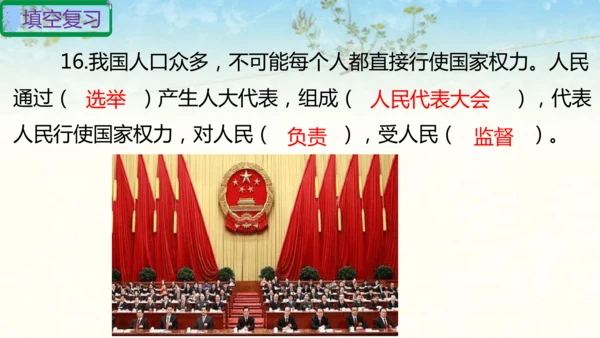 六年级上册道德与法治第三单元我们的国家机构复习课件