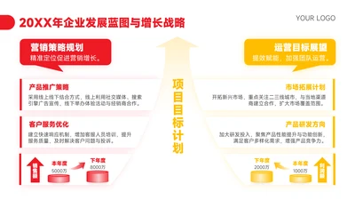 红黄色简约风项目目标