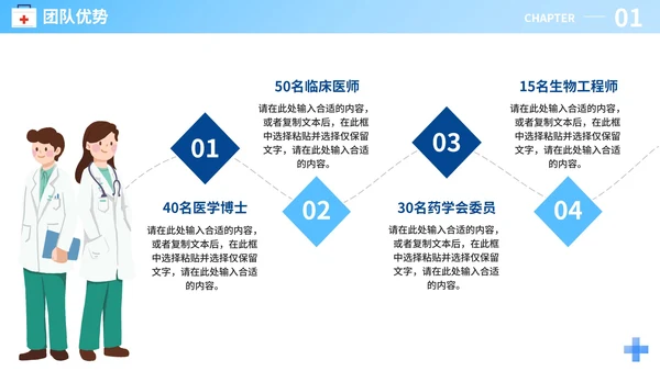 蓝色渐变科技医药企业宣传介绍PPT模板