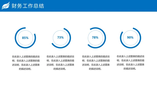 蓝色大气财务报告业绩报告PPT模板