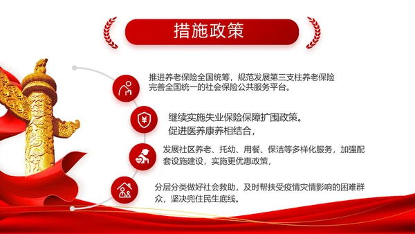 红色简约大气党建党支部工作总结PPT