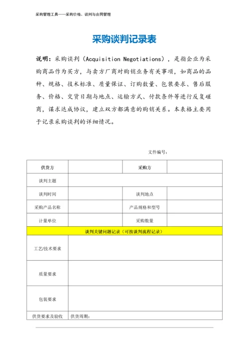 248 采购谈判记录表-4页.docx