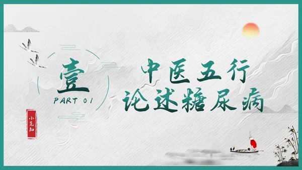 绿色简约糖尿病的中医养生疗法PPT模板宣传PPT动态PPT世界糖尿病日