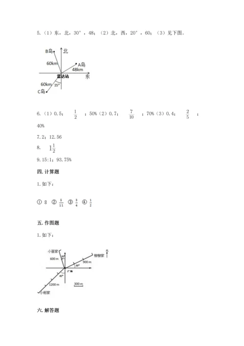 人教版六年级上册数学期末测试卷及答案（基础+提升）.docx