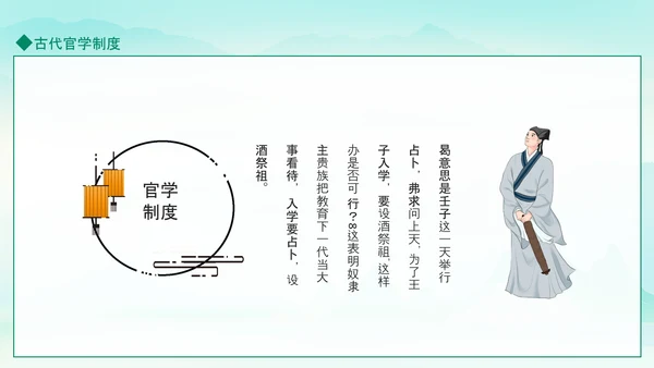 古代官学制度介绍动态PPT模板