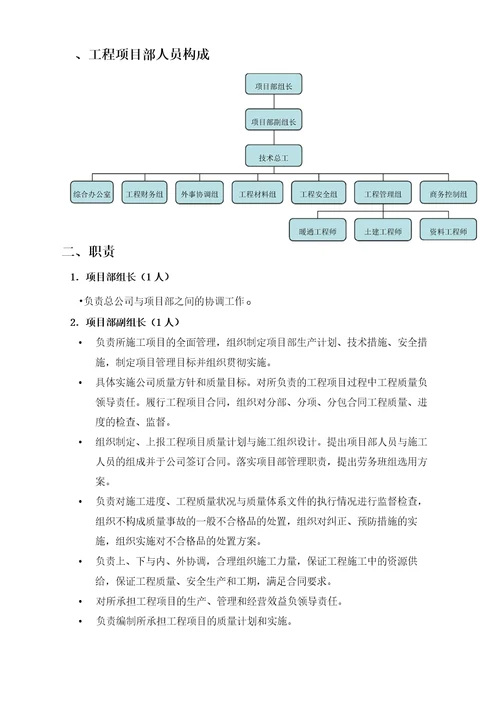 项目部构建建议方案集中供暖项目EPC