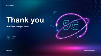 结束页-科技智能5G通讯互联网发布会PPT模板