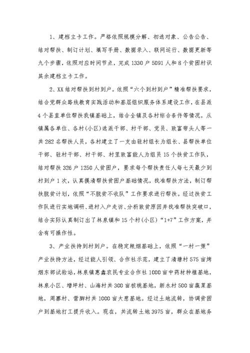 2022年精确扶贫年底工作总结范文