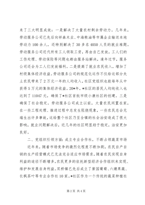 社区党组织创新交流材料.docx