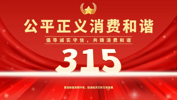 315消费者权益保护PPT模板