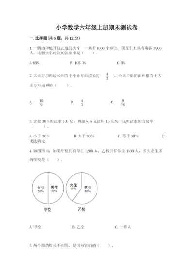 小学数学六年级上册期末测试卷含完整答案（必刷）.docx