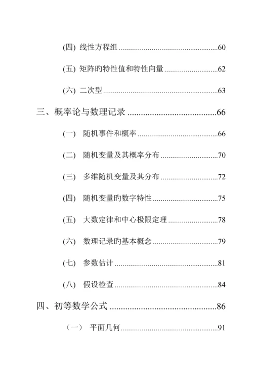 常用数学公式速查手册学霸版.docx