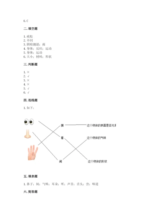 教科版一年级下册科学期末测试卷含答案ab卷.docx