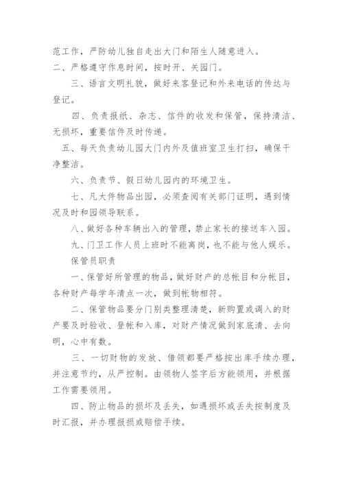 幼儿园岗位职责管理制度.docx