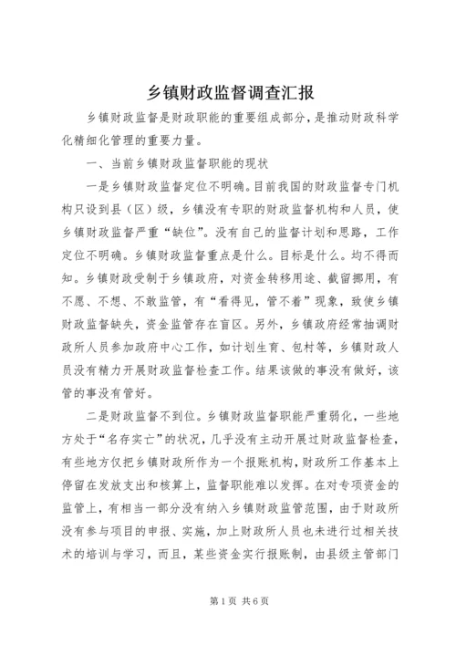 乡镇财政监督调查汇报.docx