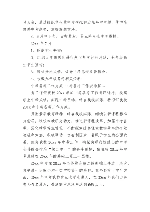 2023年中考备考工作方案 中考备考工作安排(20篇).docx