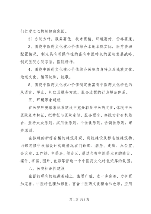 XX县区中医院中医药文化建设实施方案.docx