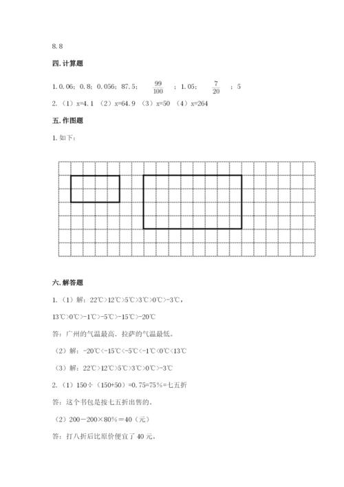 小学六年级下册数学期末卷附参考答案（名师推荐）.docx