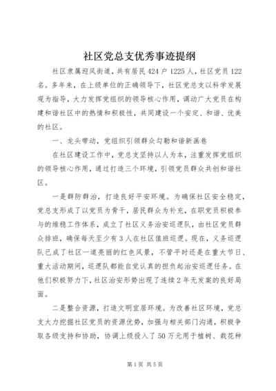 社区党总支优秀事迹提纲.docx