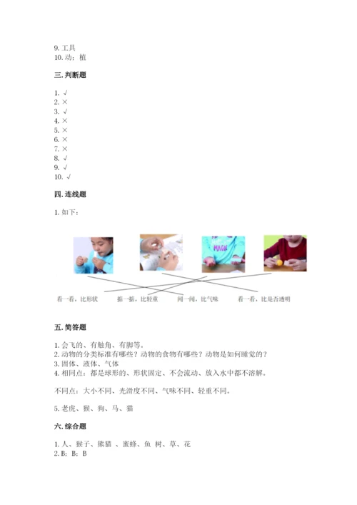 教科版一年级下册科学期末测试卷含完整答案【全优】.docx